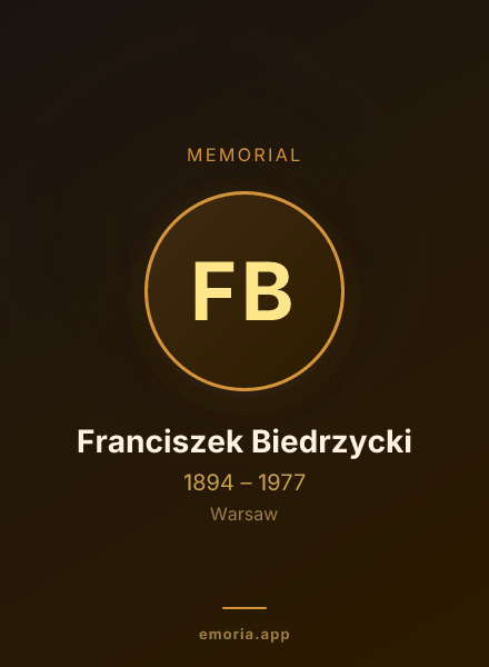 Memorial portrait of Franciszek Biedrzycki