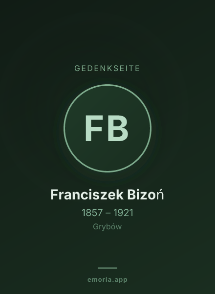 Gedenkportrait von Franciszek Bizoń