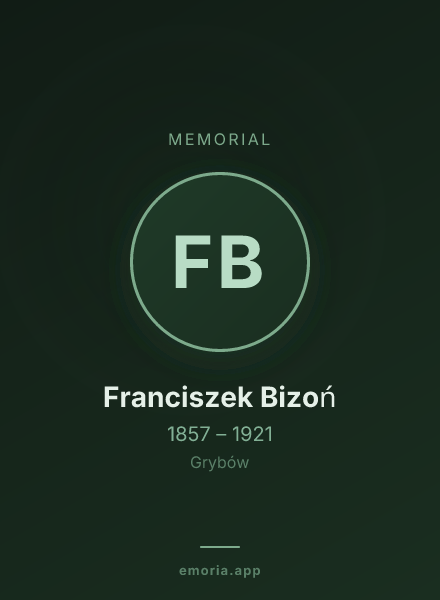 Memorial portrait of Franciszek Bizoń