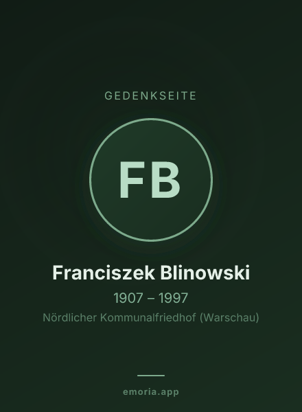 Gedenkportrait von Franciszek Blinowski