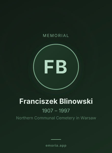 Memorial portrait of Franciszek Blinowski