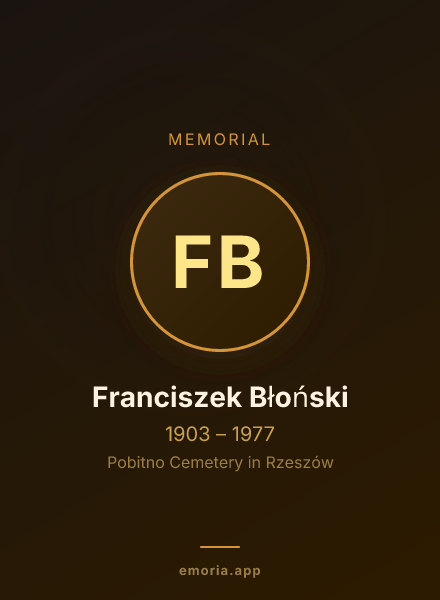 Memorial portrait of Franciszek Błoński
