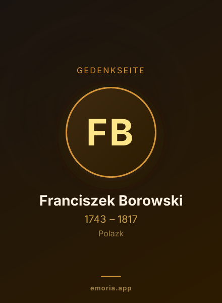 Gedenkportrait von Franciszek Borowski
