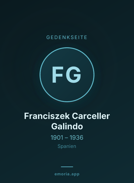 Gedenkportrait von Franciszek Carceller Galindo