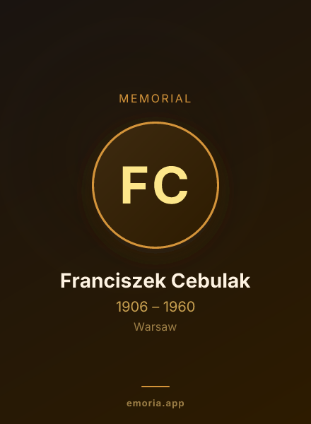 Memorial portrait of Franciszek Cebulak