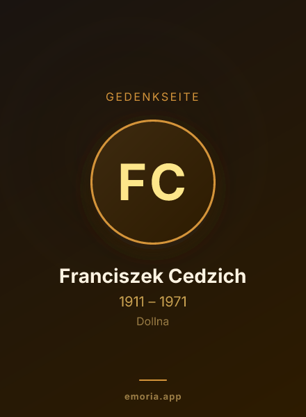 Gedenkportrait von Franciszek Cedzich