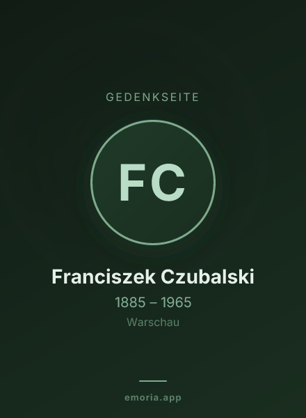 Gedenkportrait von Franciszek Czubalski
