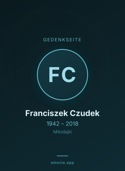 Gedenkportrait von Franciszek Czudek