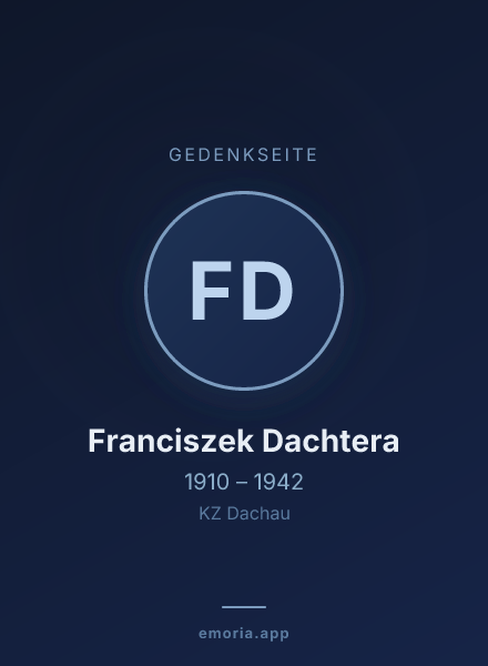 Gedenkportrait von Franciszek Dachtera