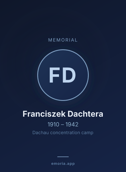 Memorial portrait of Franciszek Dachtera