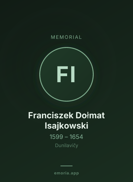 Memorial portrait of Franciszek Dołmat Isajkowski