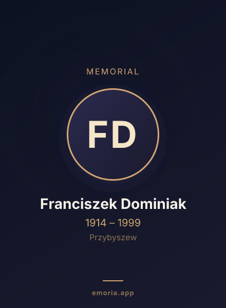 Memorial portrait of Franciszek Dominiak