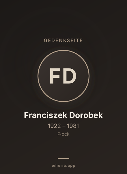 Gedenkportrait von Franciszek Dorobek