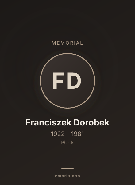 Memorial portrait of Franciszek Dorobek