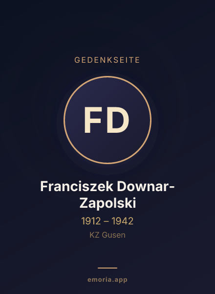 Gedenkportrait von Franciszek Downar-Zapolski