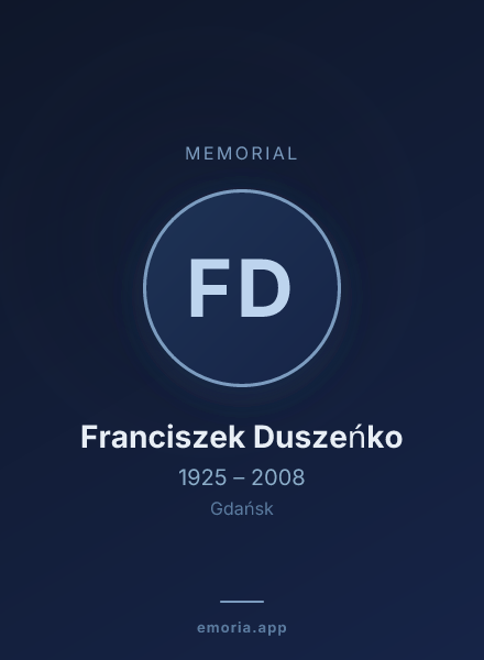Memorial portrait of Franciszek Duszeńko