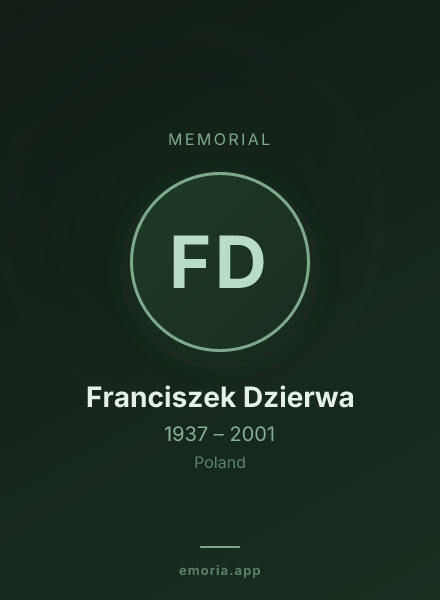 Memorial portrait of Franciszek Dzierwa