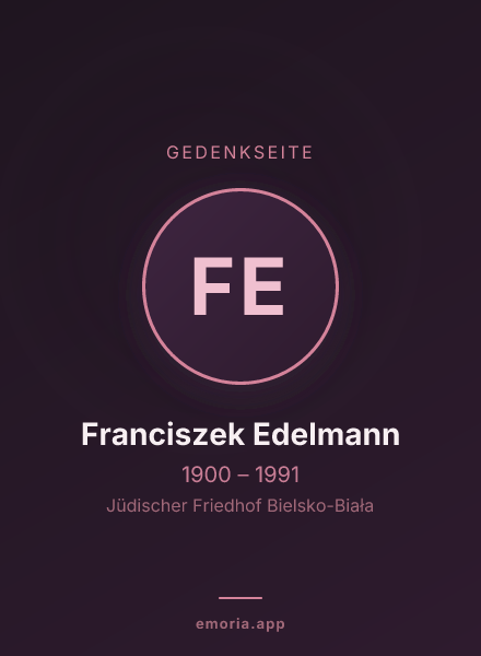 Gedenkportrait von Franciszek Edelmann