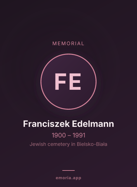 Memorial portrait of Franciszek Edelmann