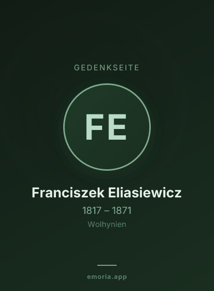 Gedenkportrait von Franciszek Eliasiewicz
