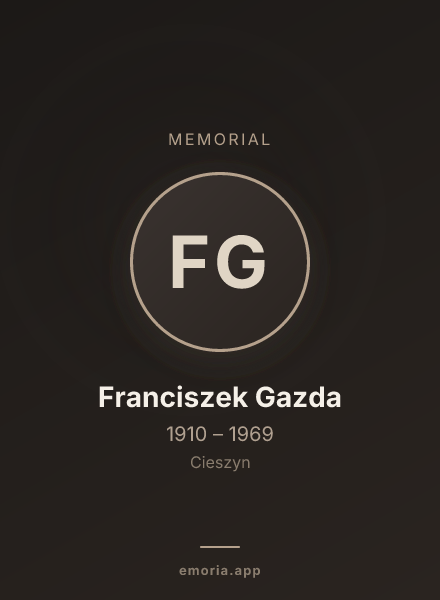 Memorial portrait of Franciszek Gazda