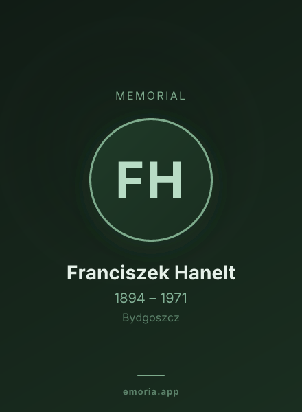 Memorial portrait of Franciszek Hanelt