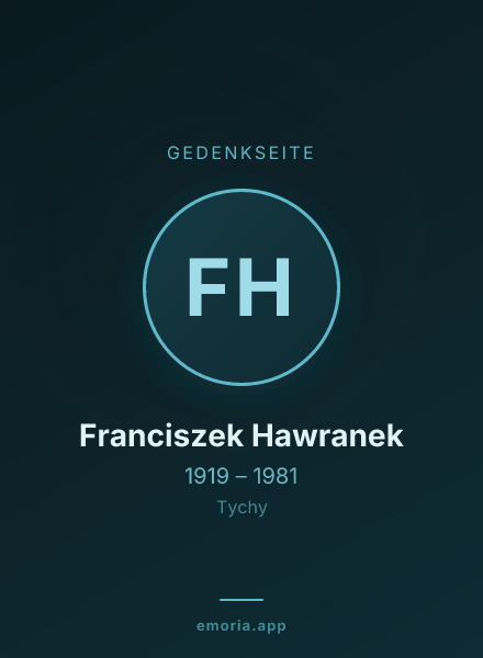 Gedenkportrait von Franciszek Hawranek