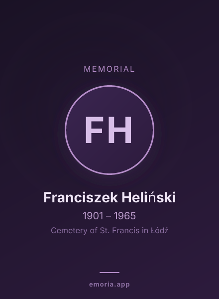 Memorial portrait of Franciszek Heliński