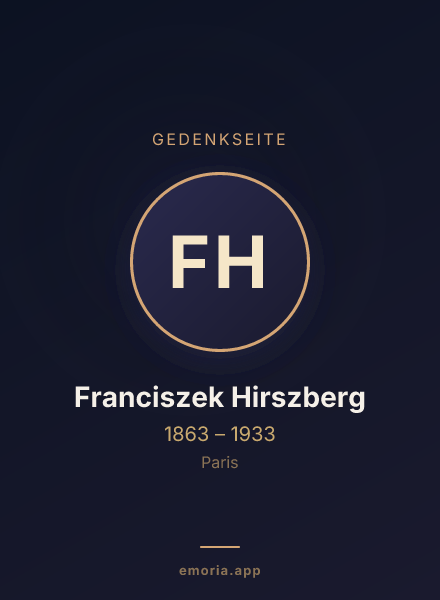 Gedenkportrait von Franciszek Hirszberg