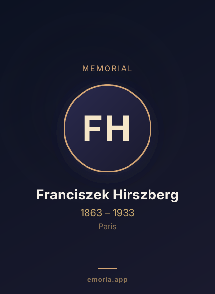 Memorial portrait of Franciszek Hirszberg