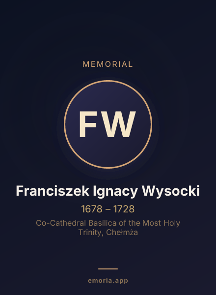 Memorial portrait of Franciszek Ignacy Wysocki