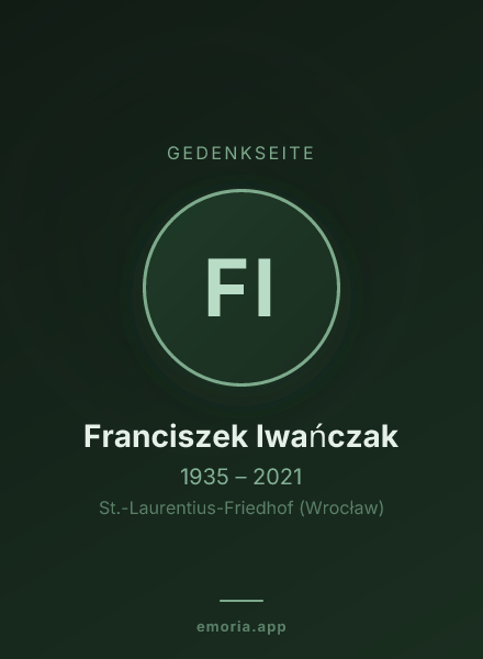 Gedenkportrait von Franciszek Iwańczak