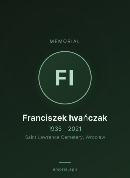 Memorial portrait of Franciszek Iwańczak