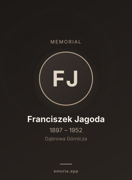 Memorial portrait of Franciszek Jagoda