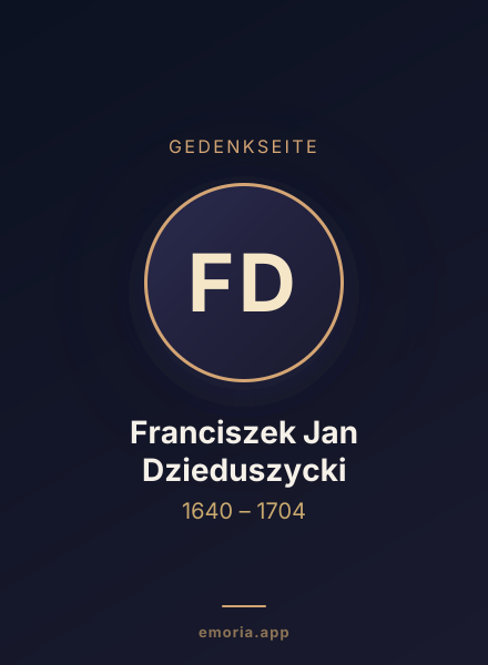 Gedenkportrait von Franciszek Jan Dzieduszycki