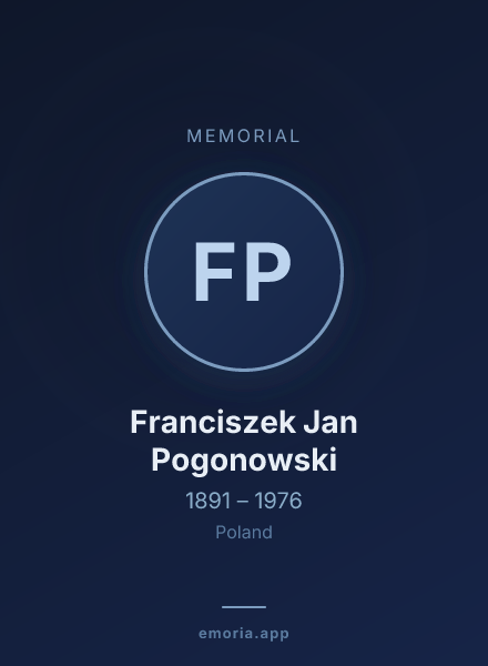 Memorial portrait of Franciszek Jan Pogonowski