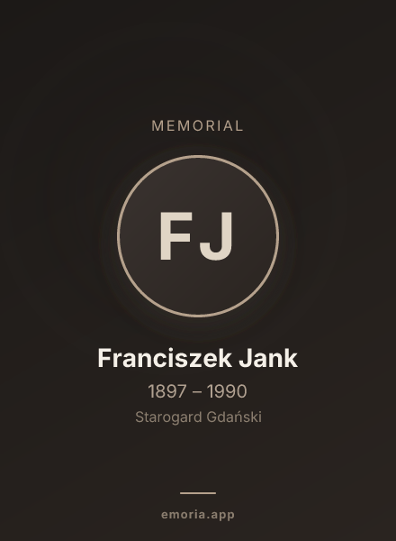 Memorial portrait of Franciszek Jank