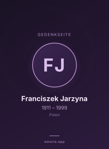 Gedenkportrait von Franciszek Jarzyna