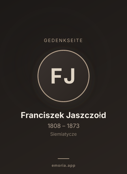 Gedenkportrait von Franciszek Jaszczołd