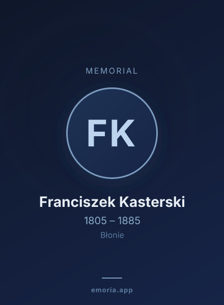 Memorial portrait of Franciszek Kasterski