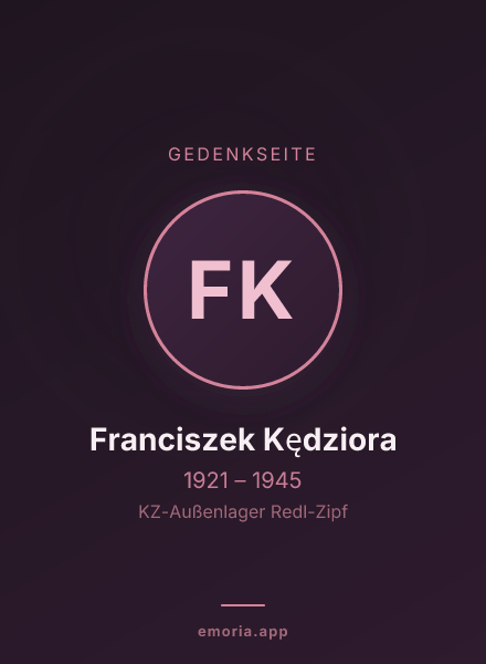 Gedenkportrait von Franciszek Kędziora