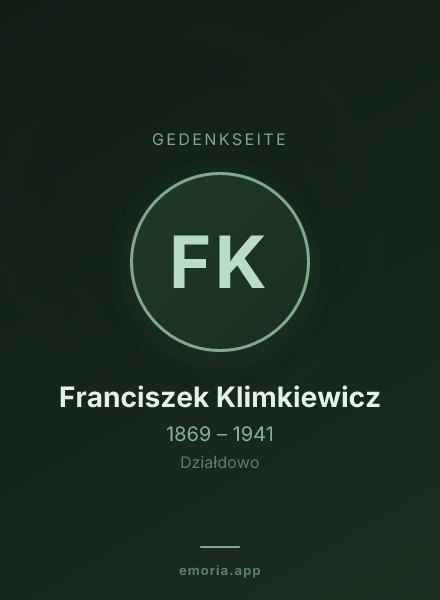 Gedenkportrait von Franciszek Klimkiewicz