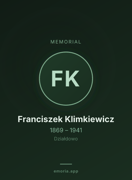 Memorial portrait of Franciszek Klimkiewicz