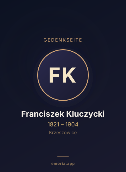 Gedenkportrait von Franciszek Kluczycki