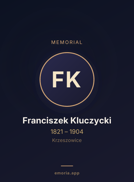 Memorial portrait of Franciszek Kluczycki
