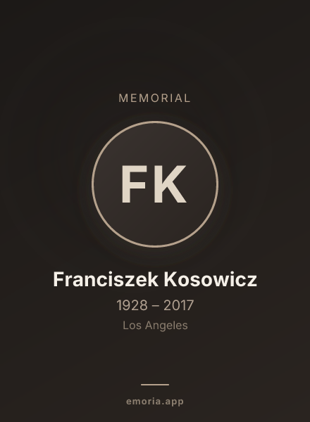 Memorial portrait of Franciszek Kosowicz