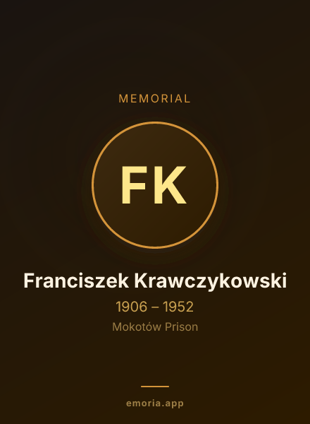 Memorial portrait of Franciszek Krawczykowski