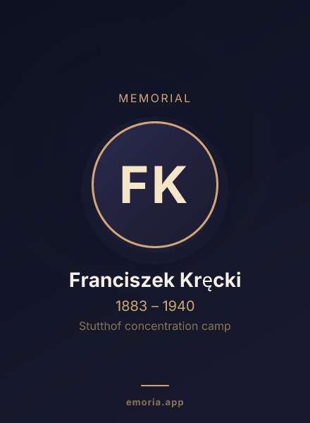 Memorial portrait of Franciszek Kręcki