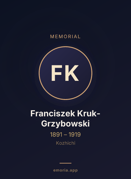 Memorial portrait of Franciszek Kruk-Grzybowski