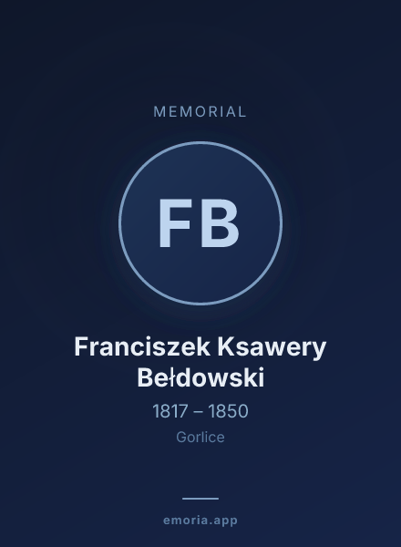 Memorial portrait of Franciszek Ksawery Bełdowski